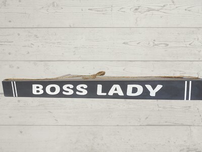Boss Lady Wall Hanging or Desk sign, Attached Twine - image2